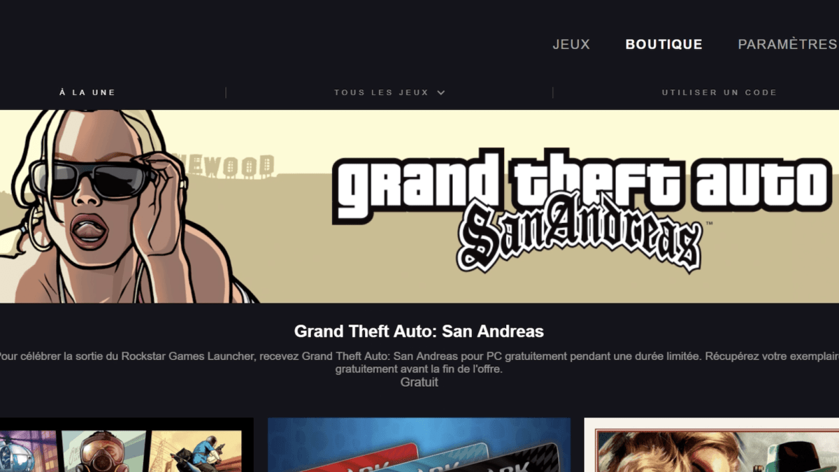 Rockstar Games Launcher  // Source : Capture d'écran