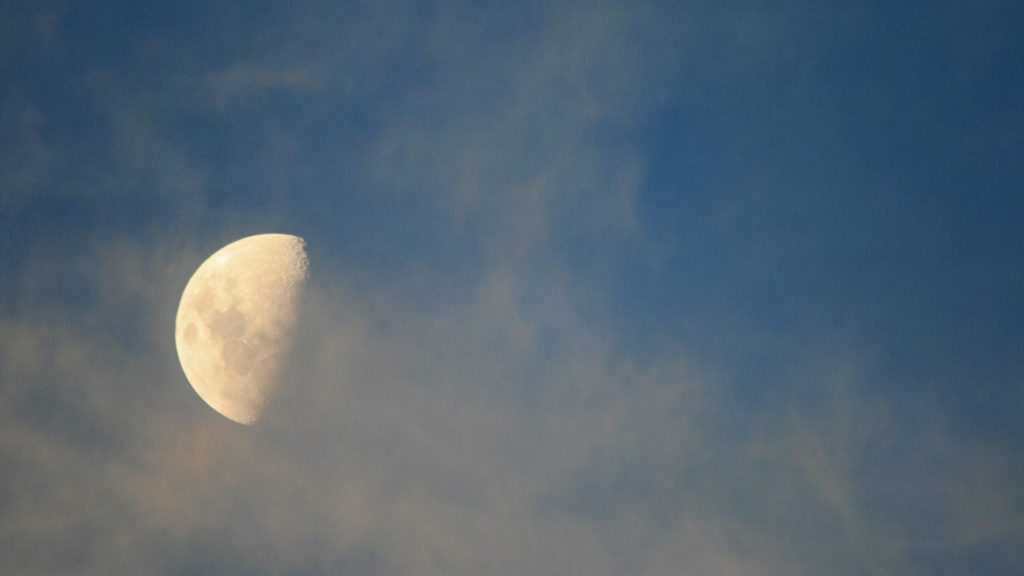 Une demi-lune. // Source : PublicDomainPictures.net (photo recadrée)