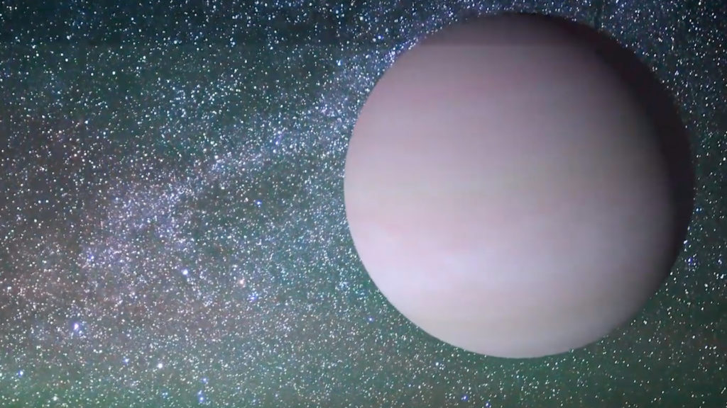 L'exoplanète K2-18b. // Source : Capture d'écran YouTube Nasa Goddard L'exoplanète K2-18b. // Source : Capture d'écran YouTube Nasa Goddard