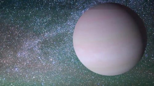 L'exoplanète K2-18b. // Source : Capture d'écran YouTube Nasa Goddard