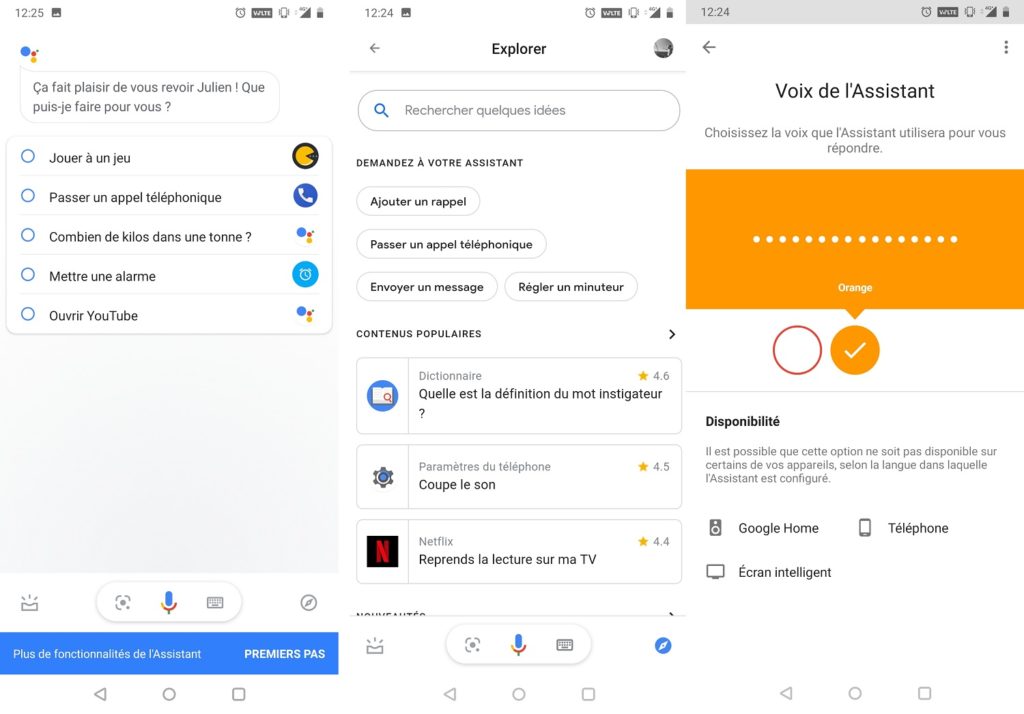 Google Assistant voix