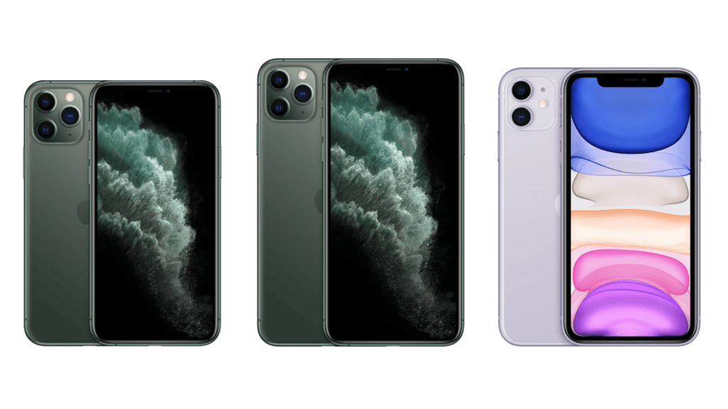 Les 3 iPhone de 2019 // Source : Apple