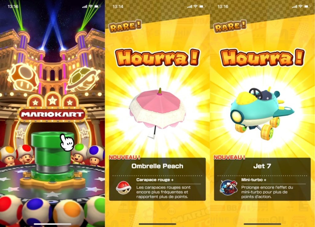 Le "tuyau" dans Mario Kart Tour // Source : Capture Numerama