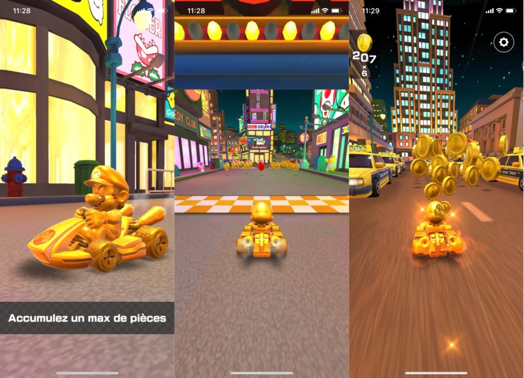 L'épreuve "ruée vers l'or" dans Mario Kart Tour // Source : Capture Numerama