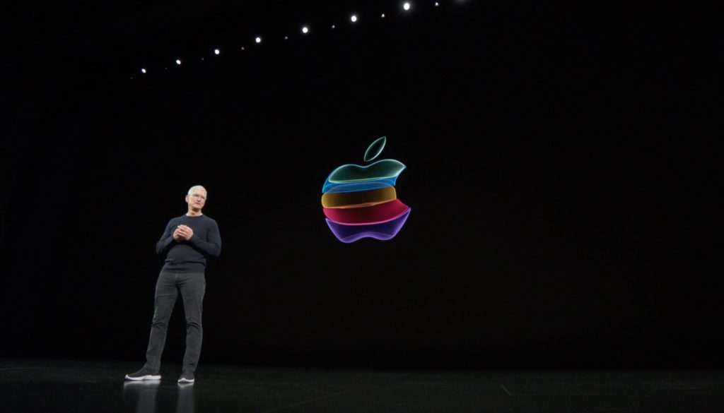 Tim Cook au keynote 2019 // Source : Apple Tim Cook au keynote 2019 // Source : Apple