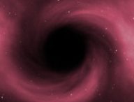 Une représentation d'un trou noir. // Source : Pixabay (photo recadrée et modifiée)