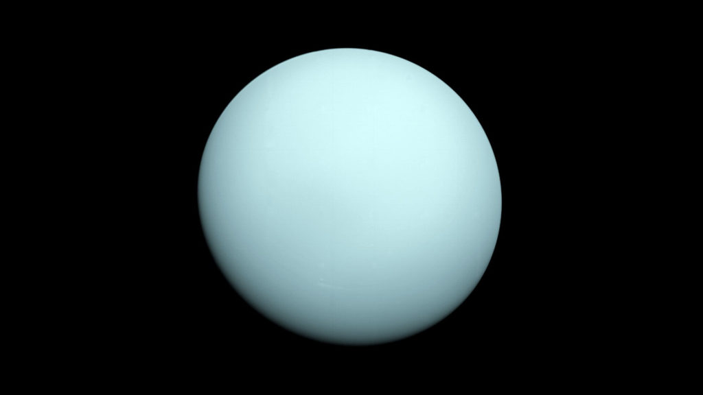 Uranus. // Source : Wikimedia/CC/NASA/JPL-Caltech (photo recadrée)