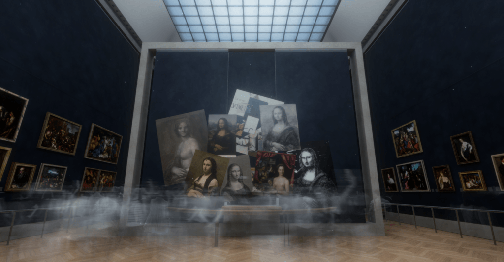 L'expérience commence dans un musée du Louvre virtuel. // Source : Emissive / HTC Vive Arts