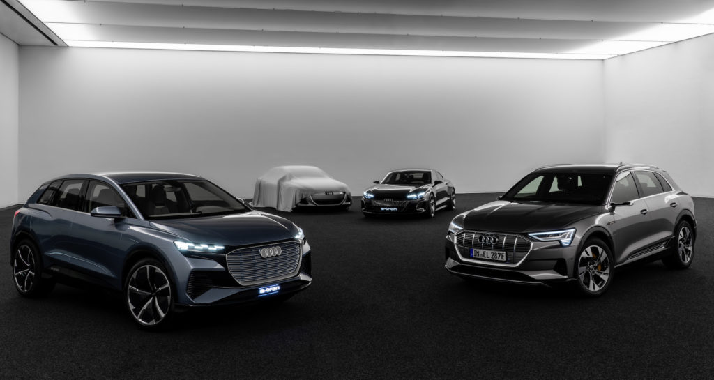 Gamme électrique d'Audi // Source : Audi Gamme électrique d'Audi // Source : Audi