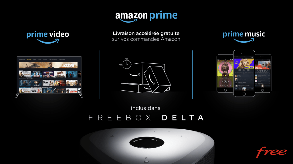 Amazon Prime dans la Freebox // Source : Free