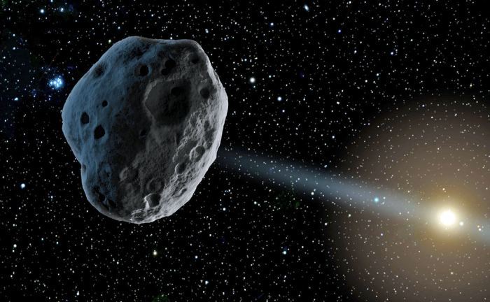 Une représentation de la comète Borisov. // Source : Wikimedia/CC/NASA/JPL