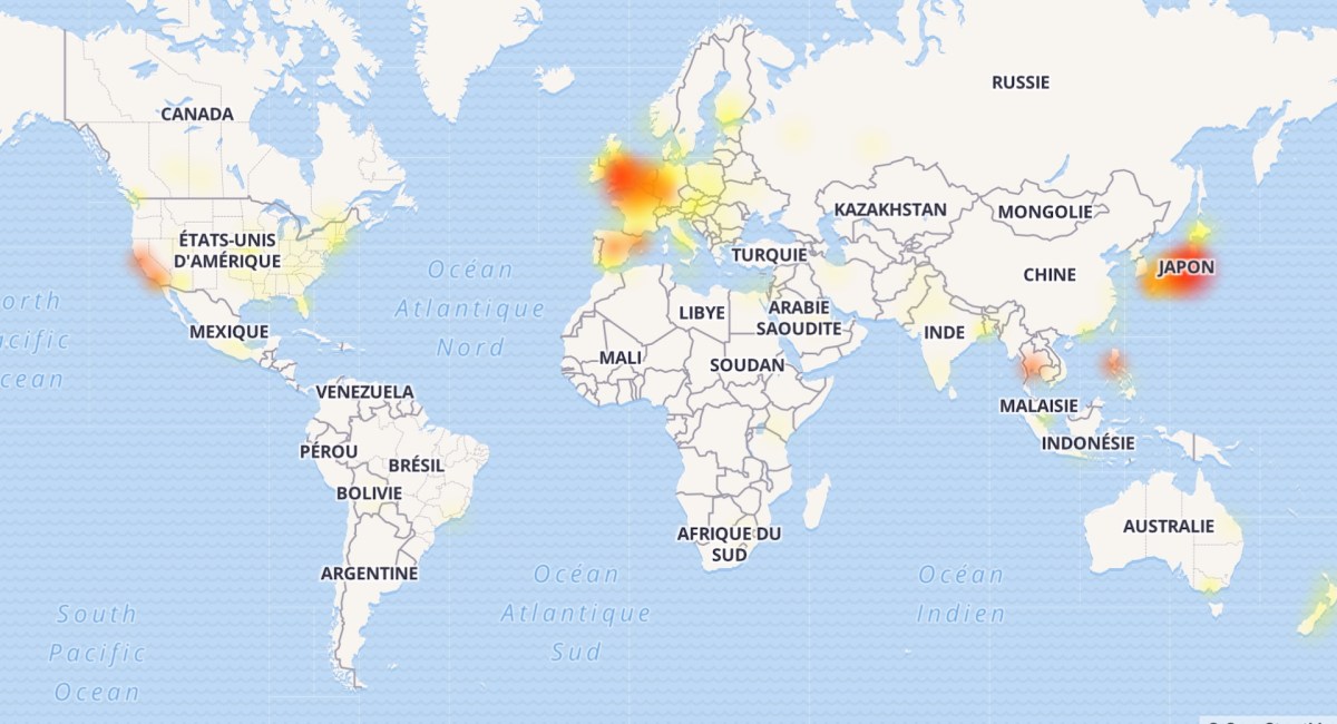 Capture downdetector du 2 octobre concernant Twitter // Source : Downdetector