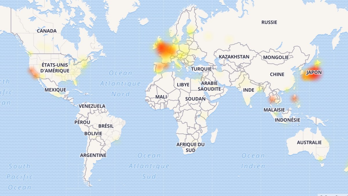 Capture downdetector du 2 octobre concernant Twitter // Source : Downdetector