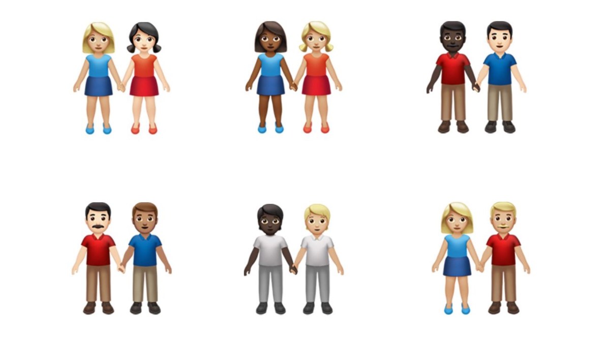 Les nouveaux couples dans iOS 13 // Source : emojipedia