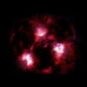 Une représentation de cette galaxie massive découverte. // Source : James Josephides/Christina Williams/Ivo Labbe (photo recardée et modifiée)