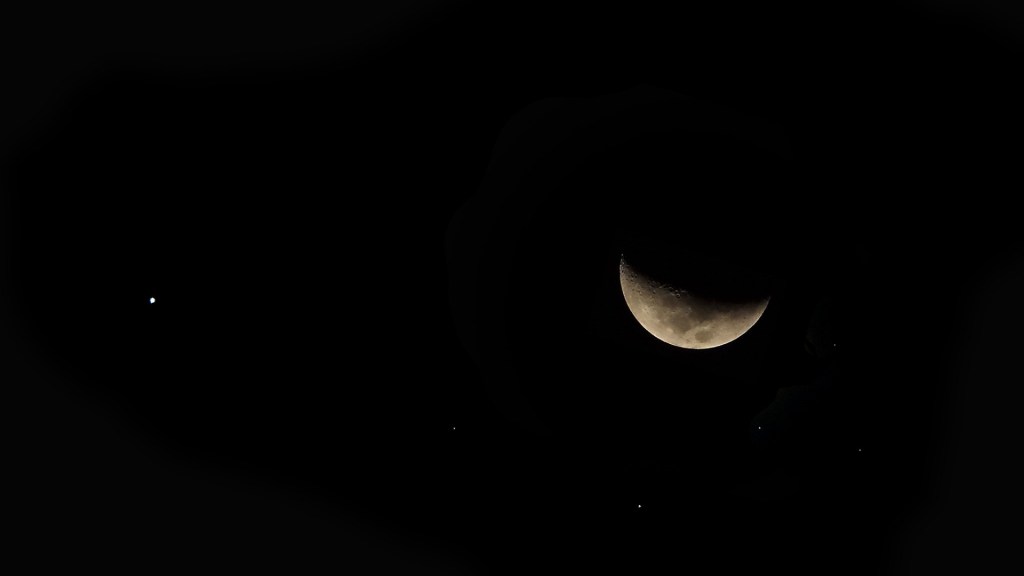 La Lune et Jupiter. // Source : Flickr/CC/Jean-Paul Longchamp (photo recadrée)
