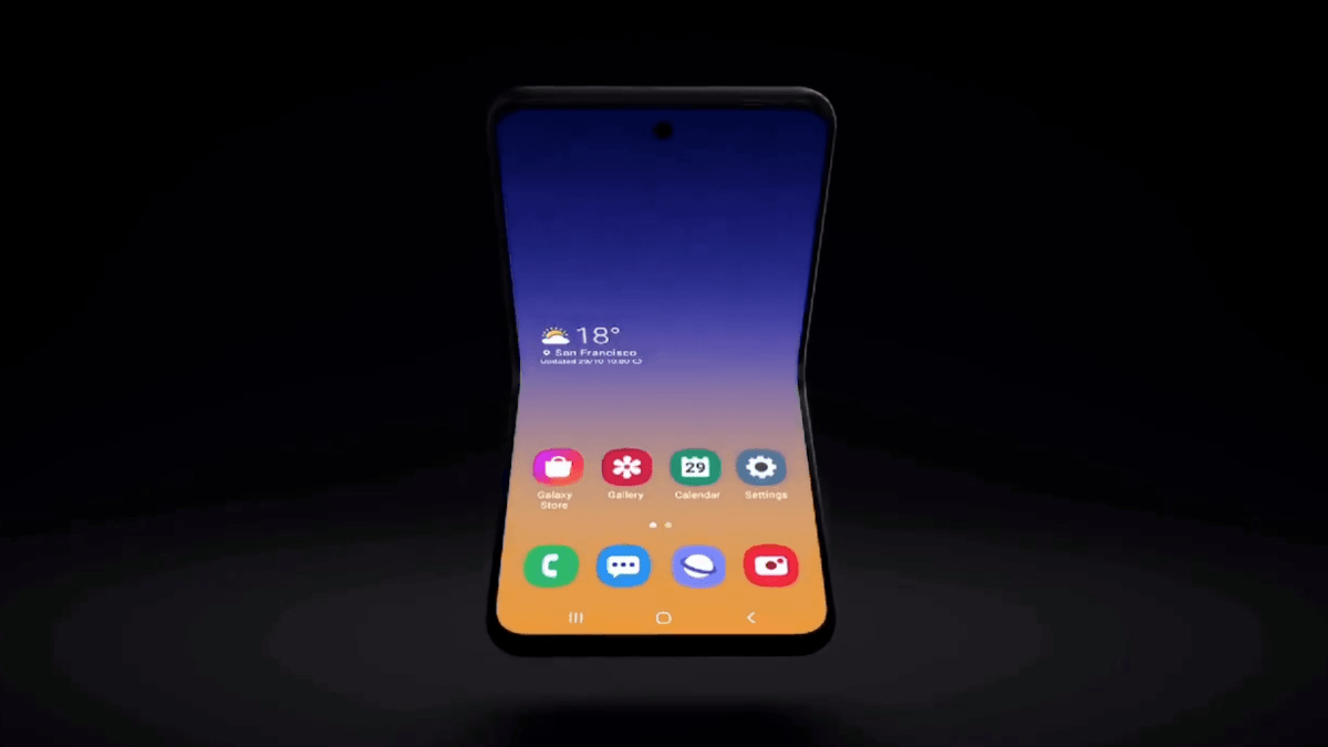 Un prototype de smartphone pliable par Samsung // Source : Samsung