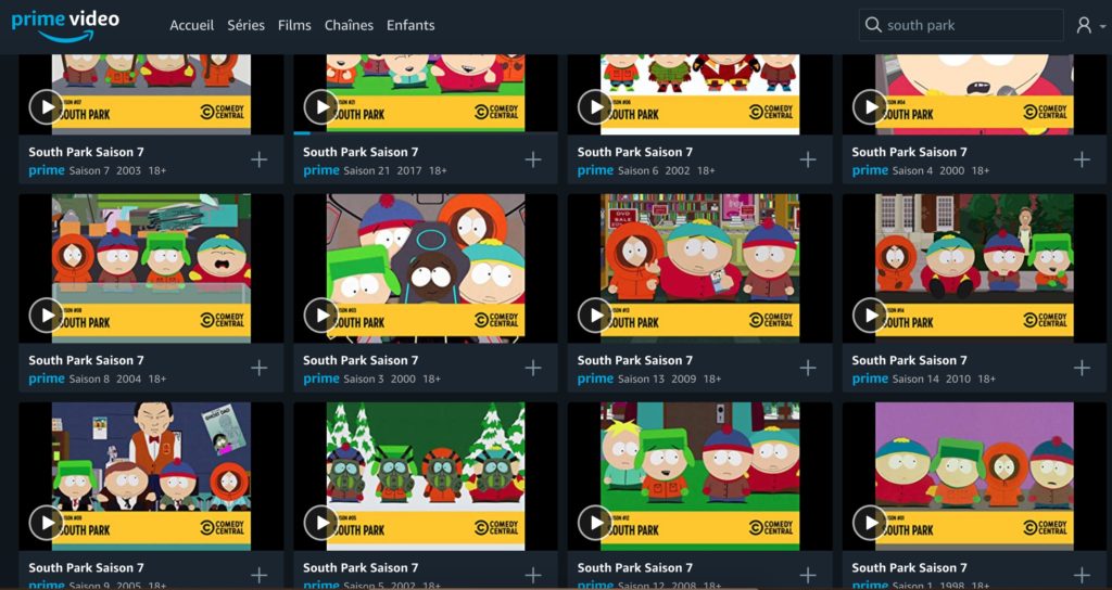 South Park sur Amazon Prime Video France South Park sur Amazon Prime Video France