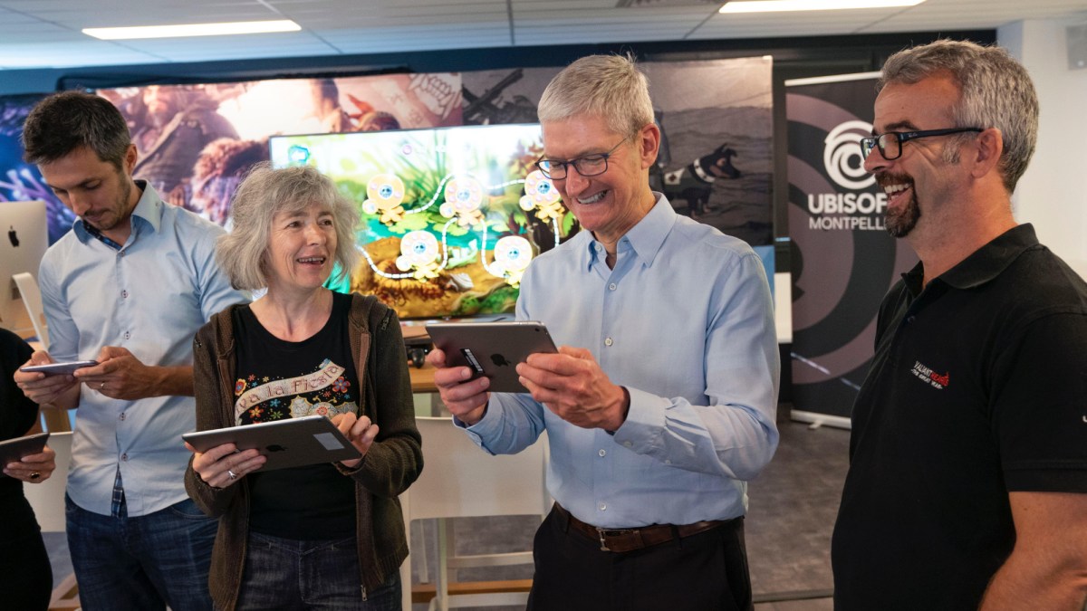 Tim Cook visits app developer Unisoft.