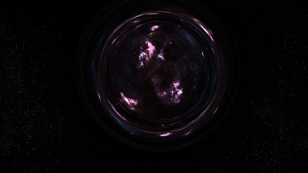 Le trou de ver représenté dans le film Interstellar. // Source : Capture d'écran YouTube BMT entertainment (image recadrée)