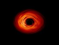 Une visualisation d'un trou noir. // Source : NASA’s Goddard Space Flight Center/Jeremy Schnittman (photo recadrée)