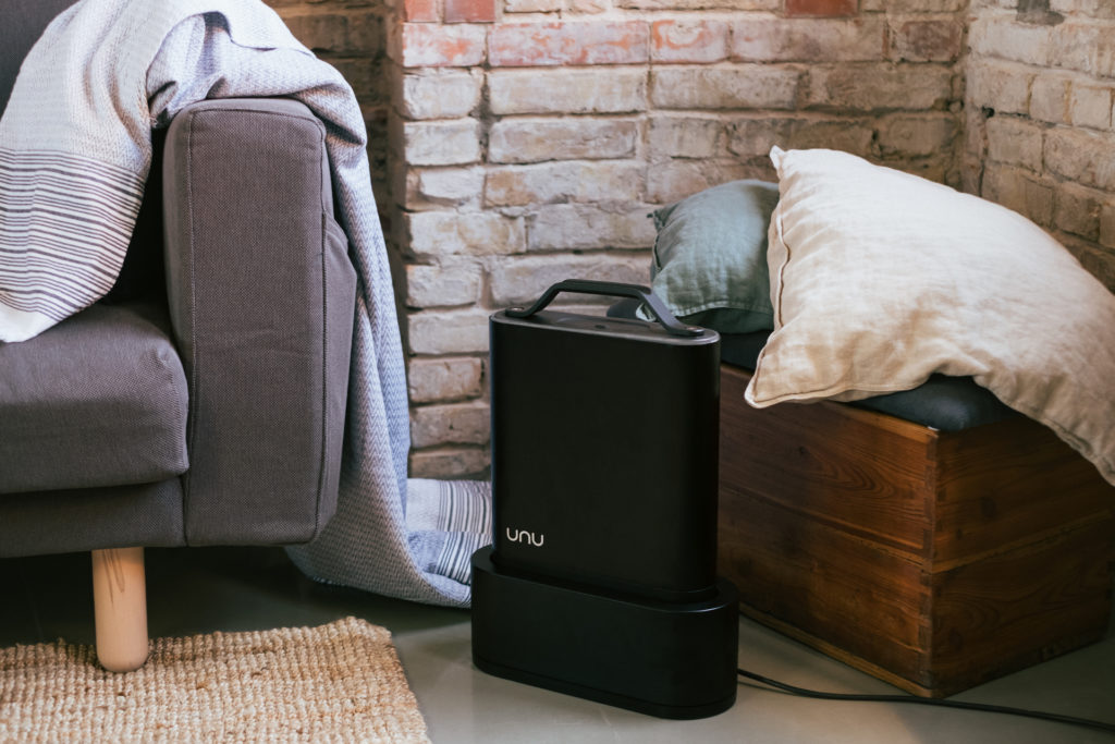 Le dock de recharge de batterie Unu // Source : Unu Le dock de recharge de batterie Unu // Source : Unu