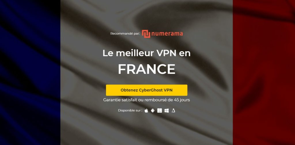 VPN Cyberghost Numerama