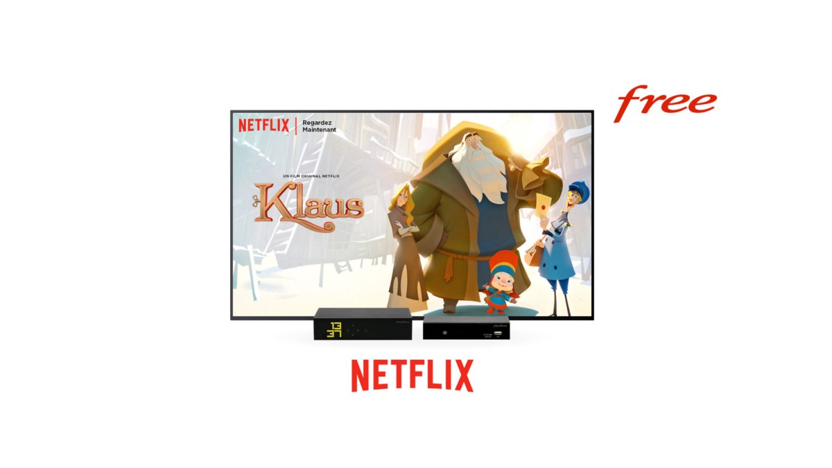 Netflix sur Freebox Mini 4K // Source : Free, montage Numerama