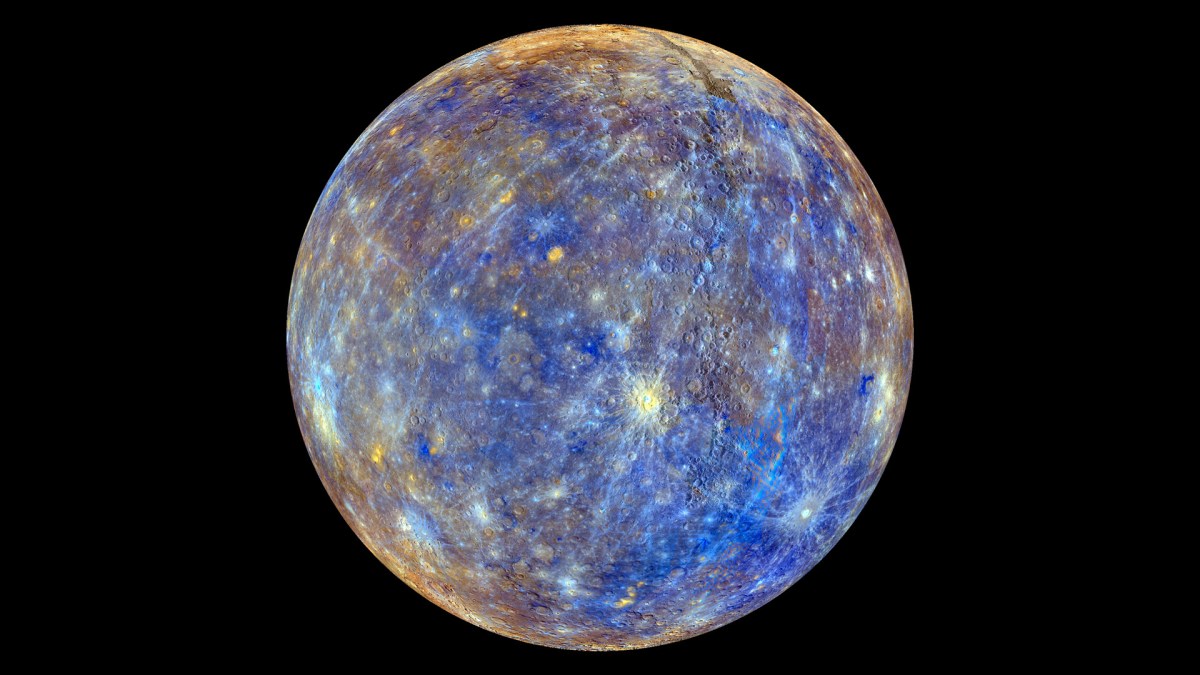 Mercure en fausses couleurs. // Source : Flickr/CC/Nasa Goddard Space Flight Center