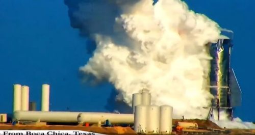 La vidéo de l'explosion du prototype Starship le 20 novembre 2019 // Source : YouTube/LabPadre