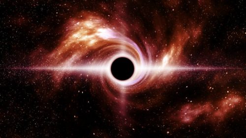 Une représentation d'un trou noir. // Source : Pixabay (photo modifiée)