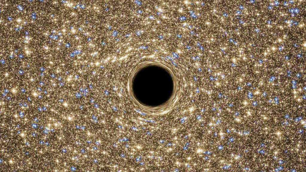 Une représentation d'un trou noir supermassif. // Source : Flickr/CC/NASA Goddard Space Flight Center (photo recadrée et modifiée)