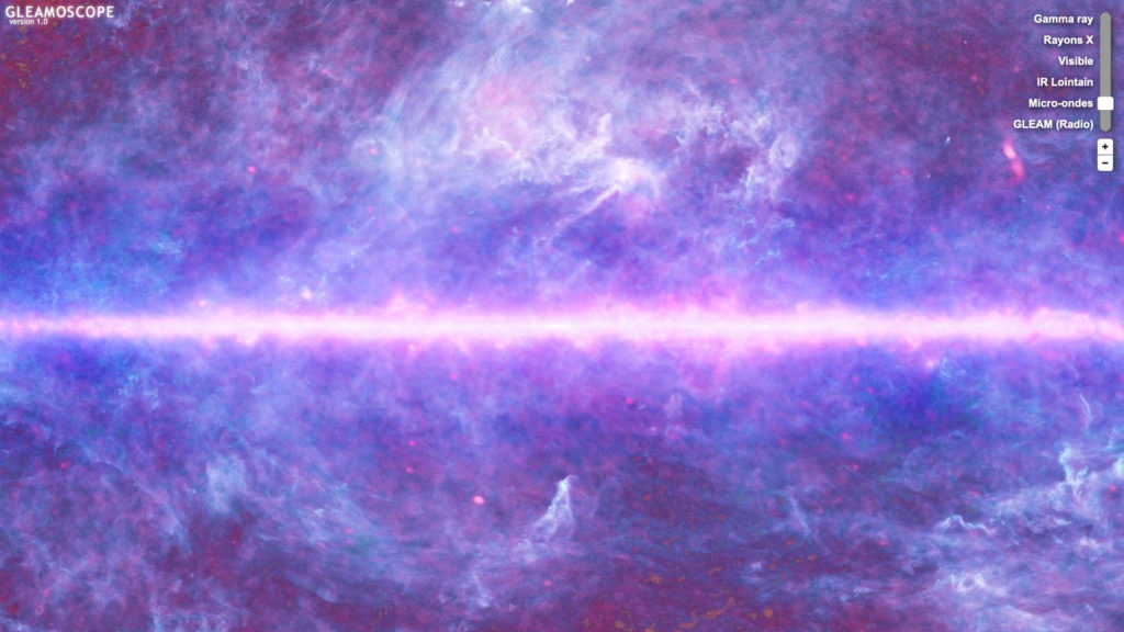 La Voie lactée vu en micro-ondes. // Source : Capture d'écran GLEAMoscope