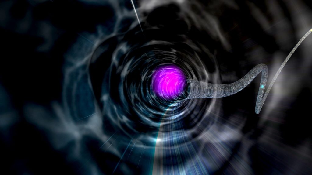 Un trou de ver est une sorte de portail totalement théorique dans l'espace-temps, d'un trou noir vers un autre trou noir (ou plutôt un trou blanc). // Source : Pixabay