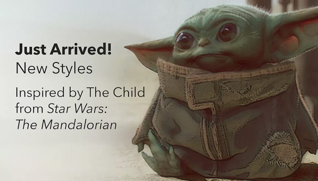 L'annonce de l'arrivée du Merch Yoda sur le shop Disney // Source : shopdisney
