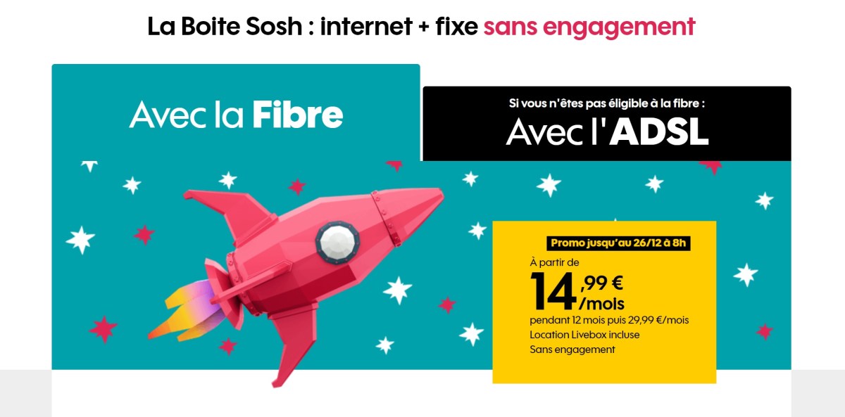 boite sosh fibre noel