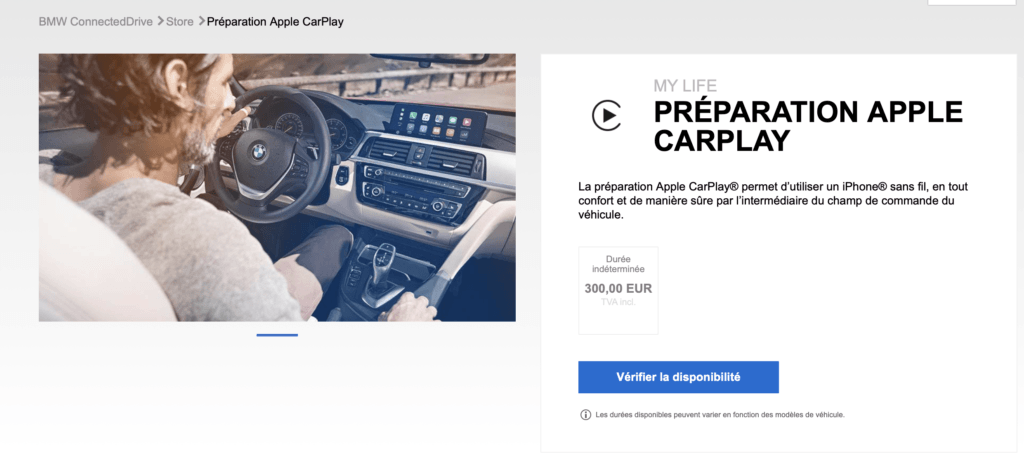 BMW x Apple CarPlay // Source : BMW