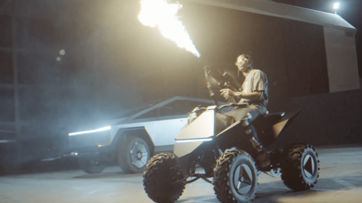 Le Cybertruck dans un clip de rap // Source : Travis Scott