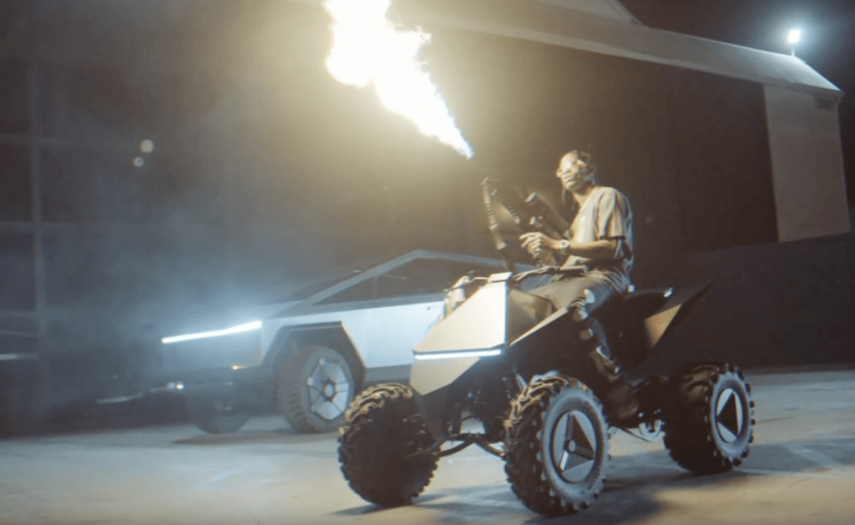 Le Cybertruck dans un clip de rap // Source : Travis Scott