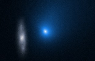 La comète interstellaire Borisov le 16 novembre 2019. // Source : NASA, ESA and D. Jewitt (UCLA) (photo recadrée)