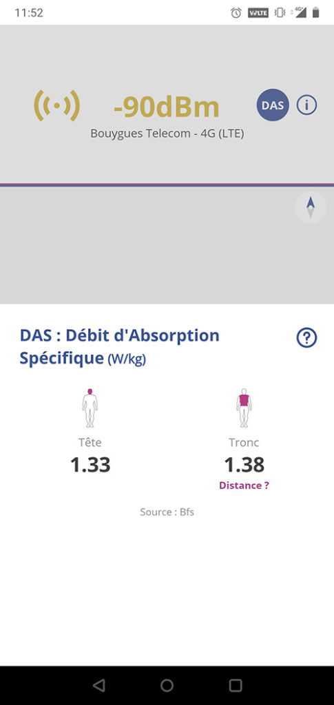 DAS smartphone Open Barres DAS smartphone Open Barres