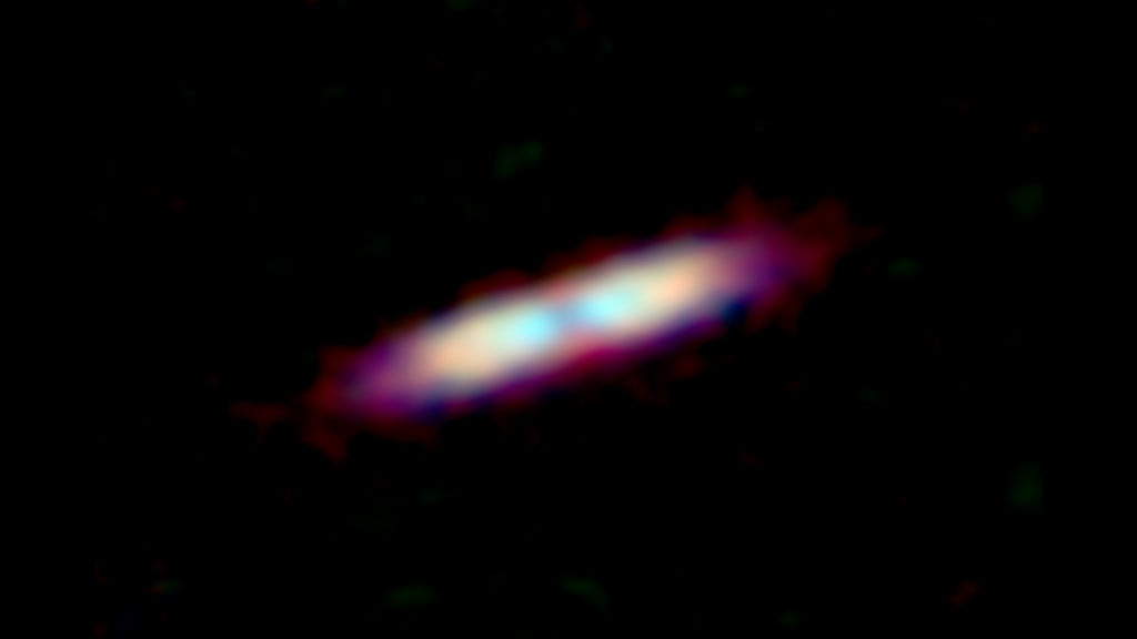 Le disque de débris observé autour de 49 Ceti. // Source : ALMA (ESO/NAOJ/NRAO), Higuchi et al. (photo recadrée)