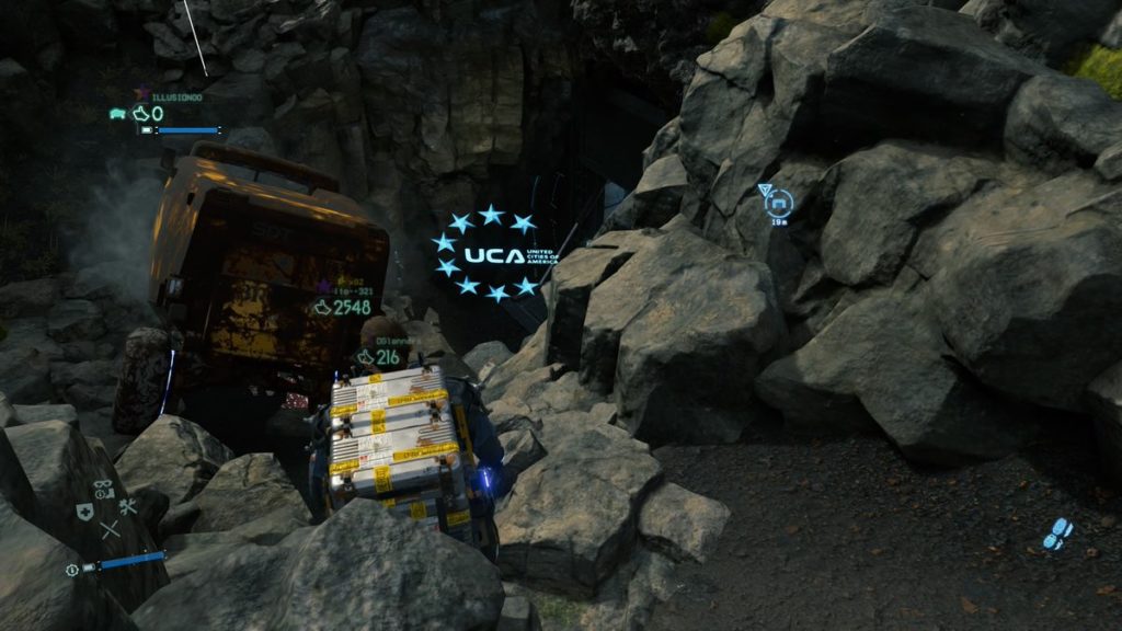 Exemple d'un camion abandonné involontairement dans Death Stranding // Source : Jérôme Durel pour Numerama