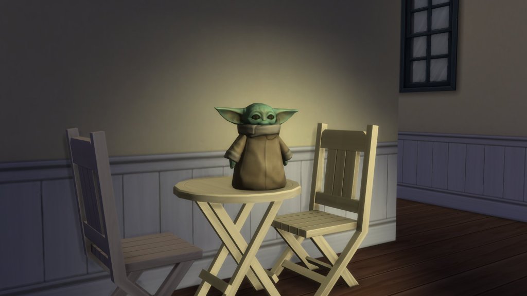 Baby Yoda dans Les Sims 4 // Source : Twitter