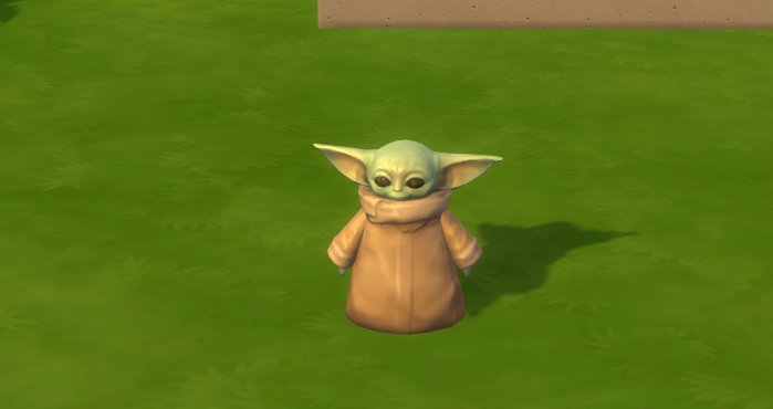 Baby Yoda dans Les Sims 4 // Source : Twitter