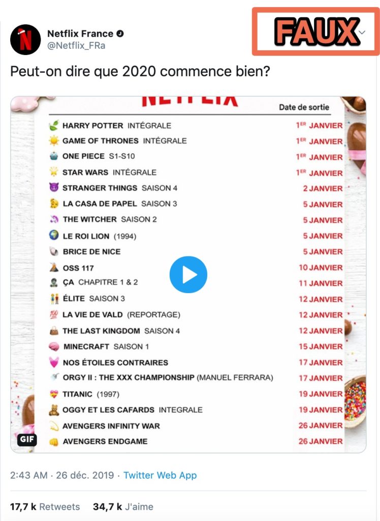 Capture du faux compte Netflix_FRa Capture du faux compte Netflix_FRa