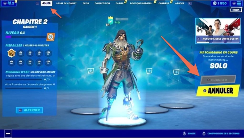 Capture d'écran dans Fortnite // Source : Epic Games / Numerama Capture d'écran dans Fortnite // Source : Epic Games / Numerama