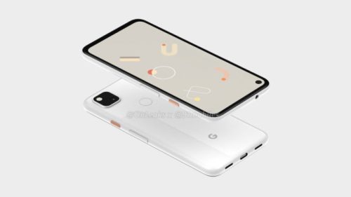 Rendu Google Pixel 4a // Source : OnLeaks (via 91Mobiles)