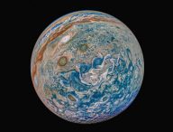 Jupiter. // Source : NASA/JPL-Caltech/SwRI/MSSS Image processing by Prateek Sarpal, © CC NC SA (photo recadrée)