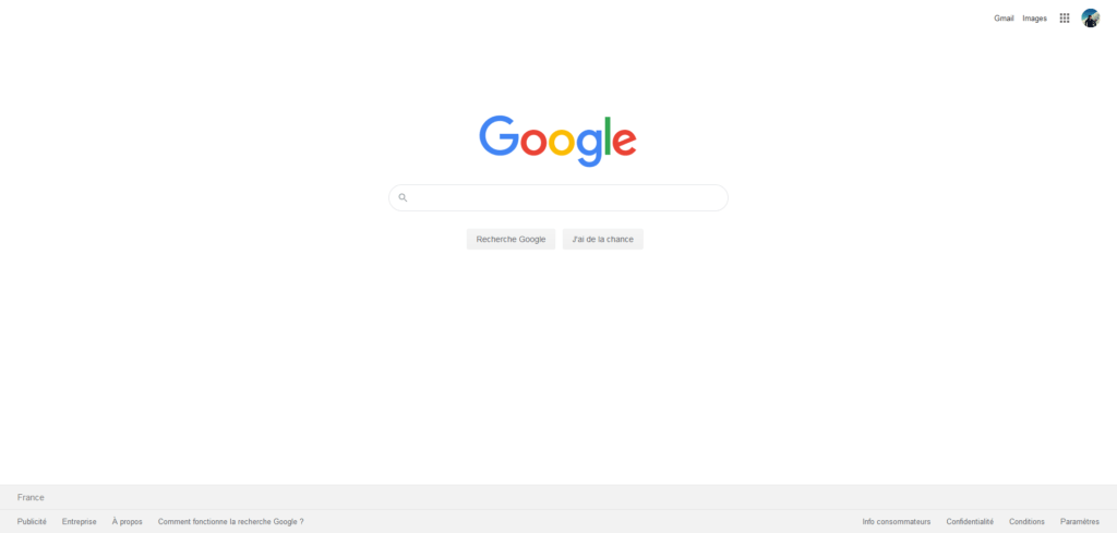 Google recherche accueil